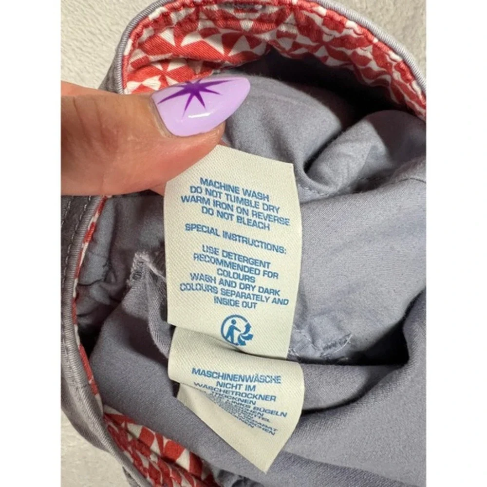 Boden Richmond Shorts Women's 10 Grey Chino Mid Rise Stretch‎ Cotton